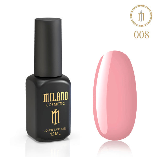 Farebný podkladový lak na nechty Cover Base Coat č. 08 12 ml Milano Cosmetic
