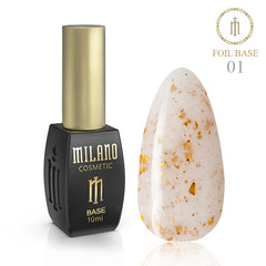 Fóliový podkladový lak na nechty Foil Base Coat č. 01 10 ml Milano Cosmetic