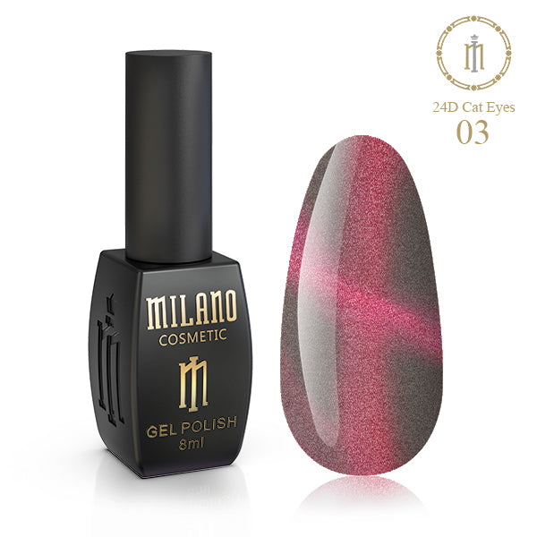 Gél lak na nechty 24D Cat Eyes č. 03 Milano Cosmetic