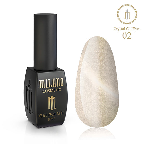 Gél lak na nechty Crystal Cat Eyes č. 02 Milano Cosmetic