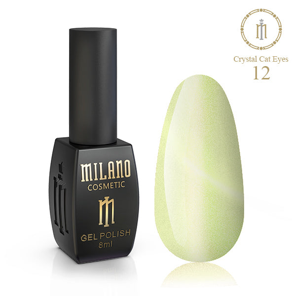 Gél lak na nechty Crystal Cat Eyes č. 12 Milano Cosmetic