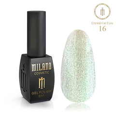 Gél lak na nechty Crystal Cat Eyes č. 16 Milano Cosmetic