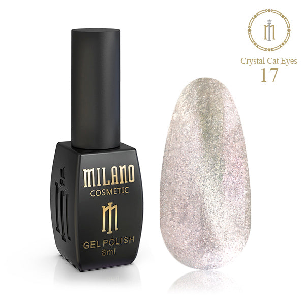 Gél lak na nechty Crystal Cat Eyes č. 17 Milano Cosmetic