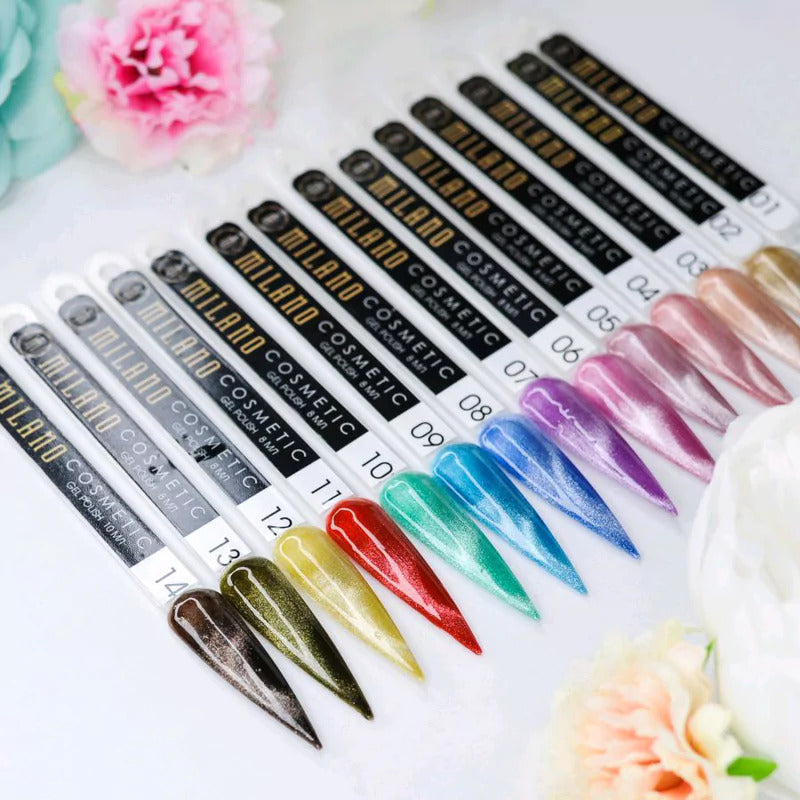 Gél lak na nechty Crystal Cat Eyes č. 17 Milano Cosmetic