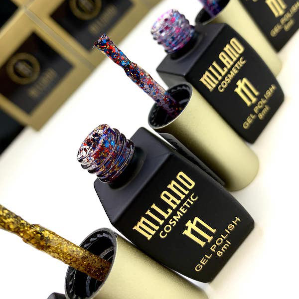 Gél lak na nechty Galaxy Glitter č. 04 Milano Cosmetic