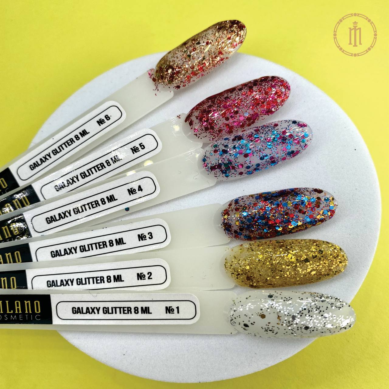 Gél lak na nechty Galaxy Glitter č. 03 Milano Cosmetic