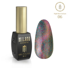Gél lak na nechty Night Glow Cat Eyes č. 06 Milano Cosmetic