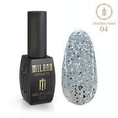 Gél lak na nechty Marblen Sand č. 04 Milano Cosmetic